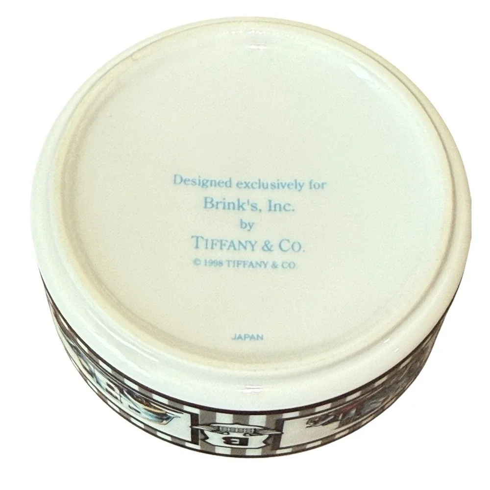 Tiffany & Co Brinks Trinket Box Porcelain Dish Vintage 90s Japan Retirement Gift